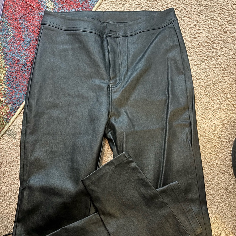 Black Faux Leather Pants